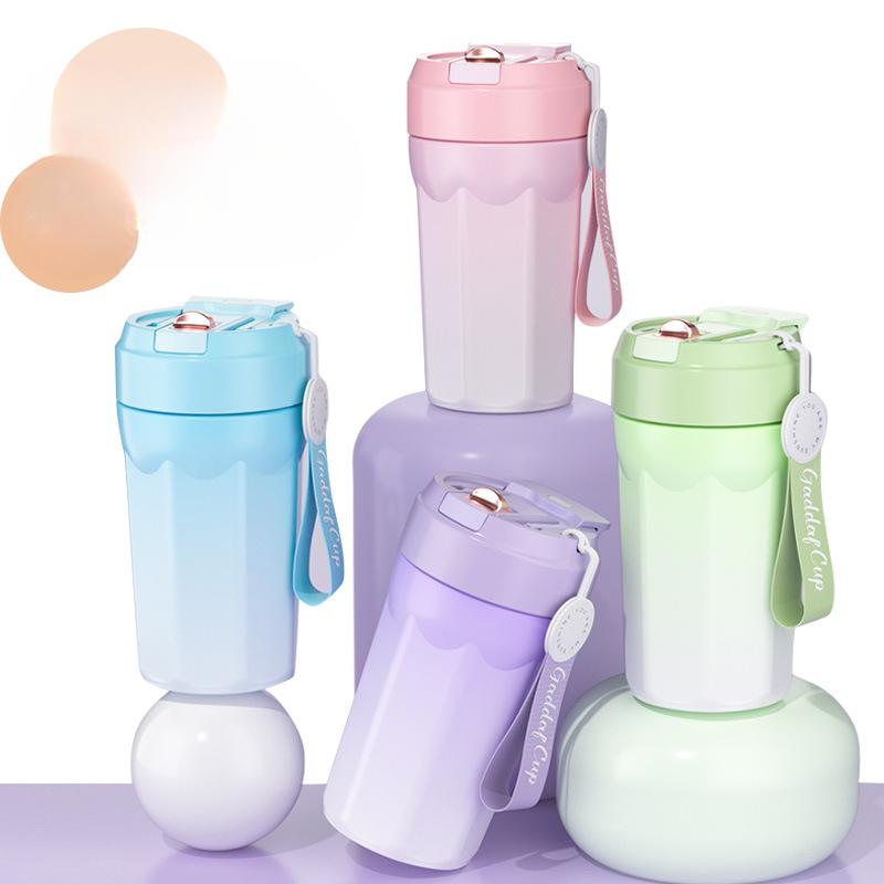 New Stainless Steel Coffee Cup Home Office High Appearance Level Thermos Cup Portable Car Water Cup