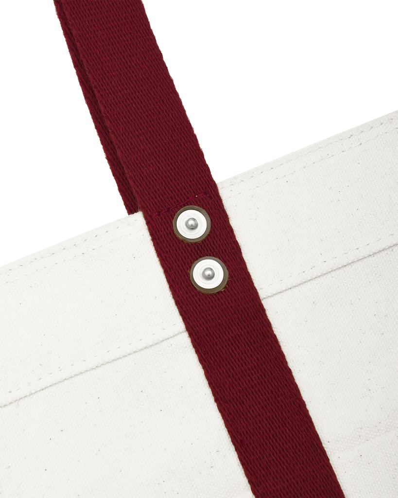 Anglan Around Canvas Big Tote Bag - Burgundy