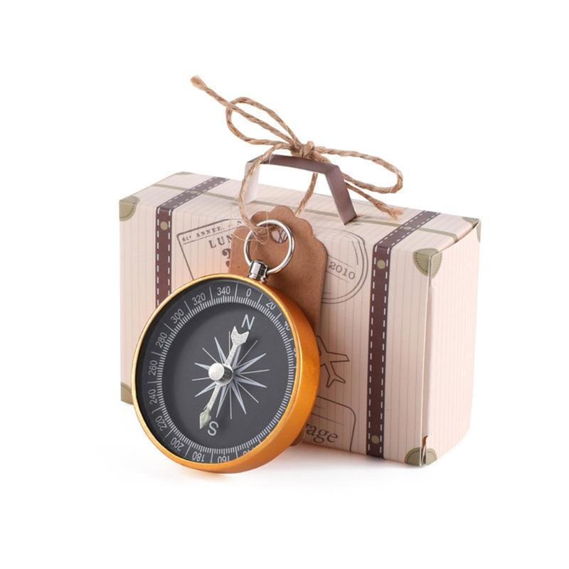 50x Compass Candy Box Valentines Day Candy Packaging Box for Wedding Sweets Packing-Box Ceremony Supplies Gold/Rose-Gold