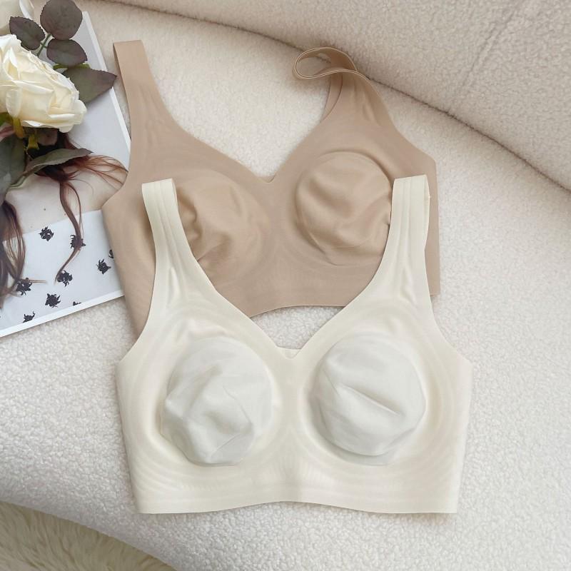 Cooling Non-Stuffy Bralette Ultra-Thin Rabbit Ear Cup Minimizer Wirefree Wide Strap Sports Style