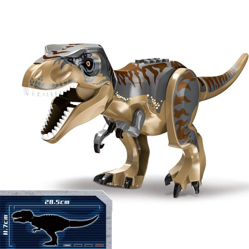 Big Size 24-28cm Green T-rex Lego Dinosaurs Jurassic Park Figure Toy Children Holiday Gifts