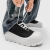 Mode Schwarz Weiß Plateau Freizeitschuhe Klobige Sohle Brotschuhe mit Versteckter Höhe Rutschfest Unisex Freizeit Laufschuhe