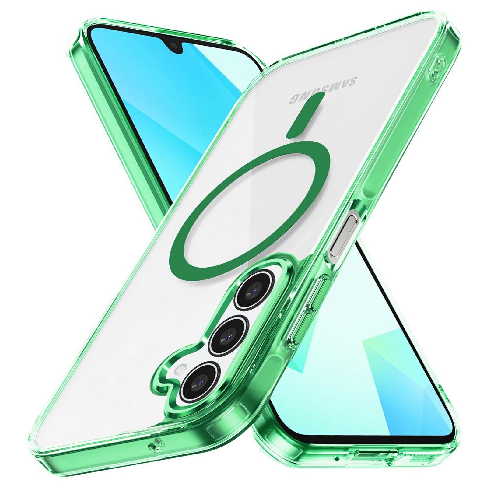 

For Samsung Galaxy A16 4G/5G Magnetic Case TPU+PC Transparent Phone Cover C
