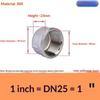 Internal Thread Pipe Cap Plug Wear Resistant 304 Stainless Steel Inner Wire Pipe Fitting for Agricultural Irrigation Pipes