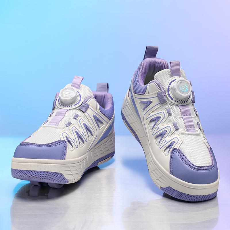 Children's Four-wheel Sports Boots Roller Skating Can Be Hidden As Flat Sneakers Walking Shoes Children's Sports Shoes Walking Shoes