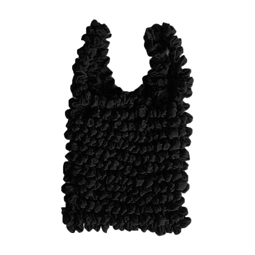 Retro Expansion Elastic Bubble Bag Fold Large Capacity Pleated Handbags Multi Purpose Stretch Mini Bag Women Female