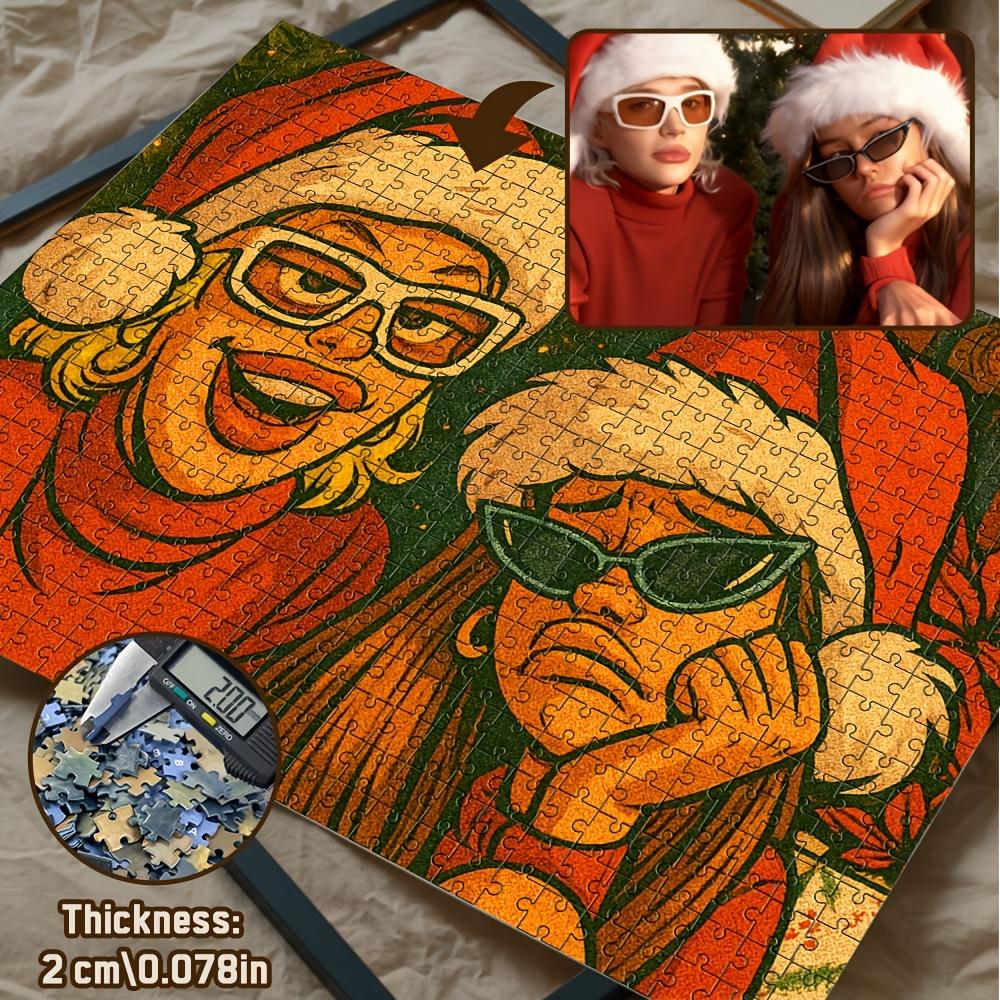 500/1000 Pieces of Custom Photo Puzzles, Customized Family Portraits, Pet Photos, Funny Cartoon Portraits, Unique Gift Ideas