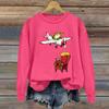 Women's Fashion Daily Versatile Casual Sweatshirts Long Sleeve Round Neck Top Sweatshirts