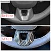 Steering Wheel Frame Decoration Cover Trim For Toyota C-HR CHR 2024 2025 ABS Black / Matte / Carbon Fiber Accessories Interior