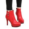 Europe, America, Autumn and Winter 2025 New Short Boots Women's Pointed High-heeled Rhinestone Thick-heeled Women's Shoes Black Side Zipper Fashion Bo