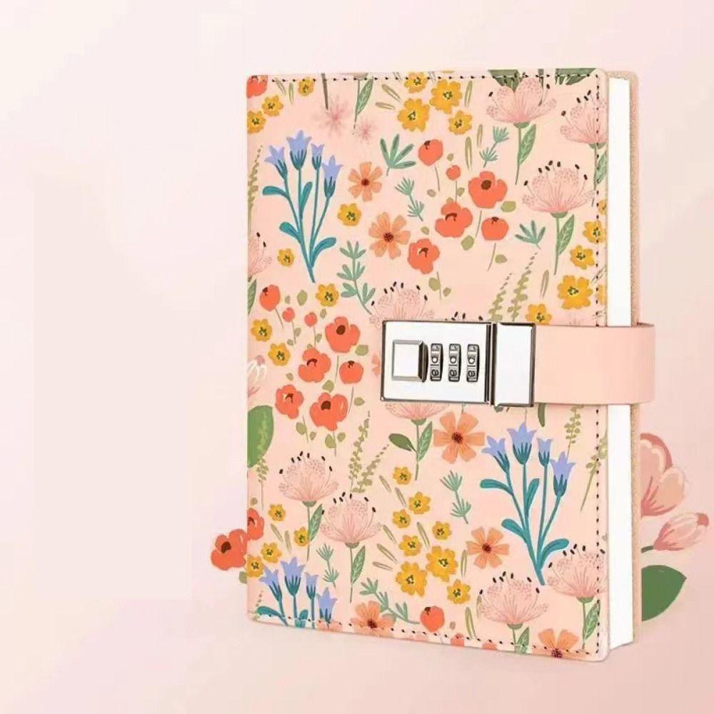 Thickened B6 Notebook 224 Pages Student Notepad Password Book with Lock  Office School Supplies
