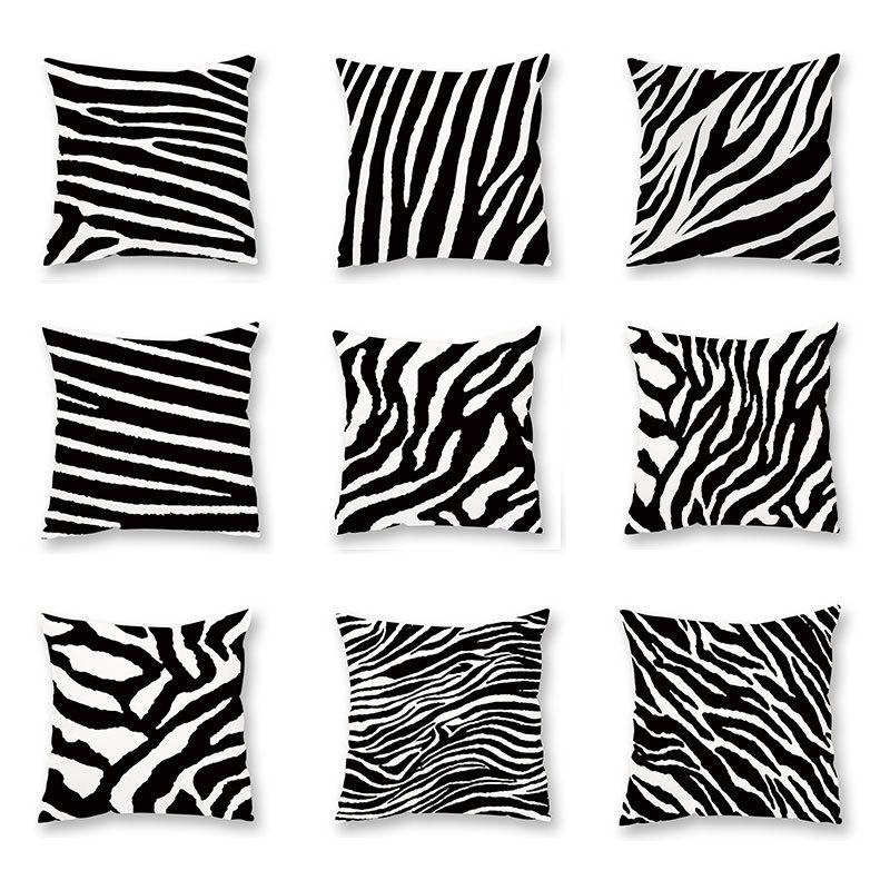 Fashionable Animal Spots Elements Cow Print Leopard Print Pillow Zebra Print Pillow Case Plush Sofa Car Waist