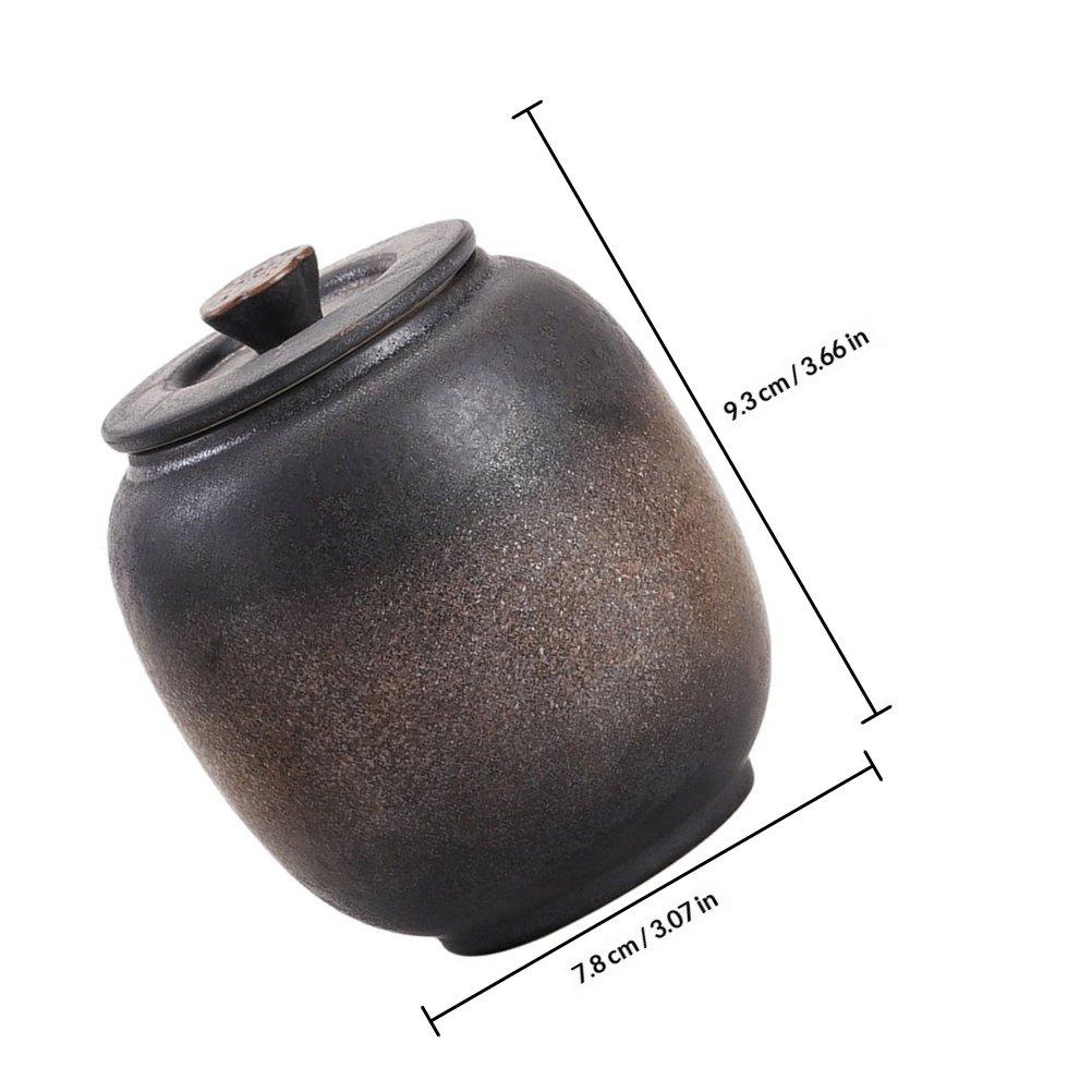 Ceramic Tea Container Large Desktop Organizer Multipurpose Sealing Sugar Grain Bean Storage Jar Elegant Desktop Decoration