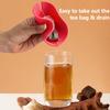 1pc Silicone Tea Bag Buddy, Silicone Tea Bag Holder & Squeezer, Easy to Use, Mess Free, Dishwasher Safe