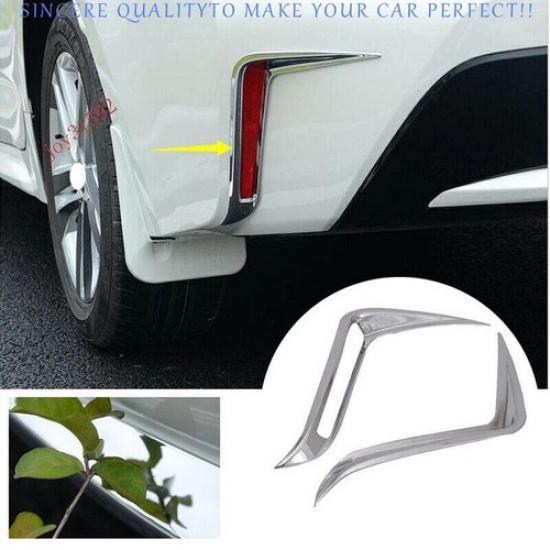 2X ABS Chrome Rear Bumper Fog Light Lamp Cover Trim For 2020-2025 Toyota Corolla