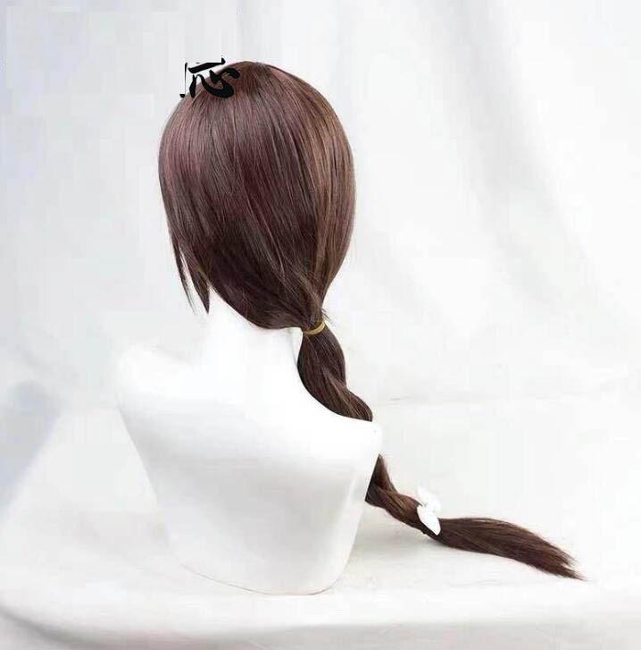 Аниме WONDER EGG PRIORITY Aonuma Neiru Косплэй парик Коричневые длинные плетеные волосы — фото 4