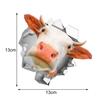 13X13Cm 3D Cow Head Auto Car Styling Pvc Reflective Decal Animal Funny Sticker