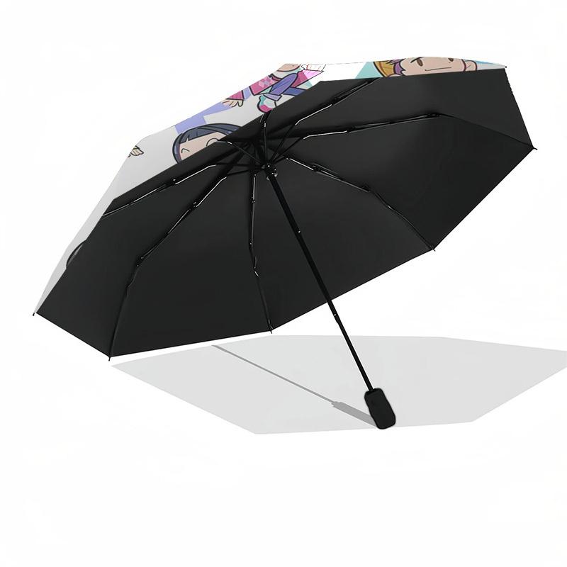 "KPOP", "Dance"Themed Automatic Opening and Closing umbrella - 8 Ribs, Suitable for Leisure and Going Out, Outdoor Accessory, Gothic Style,