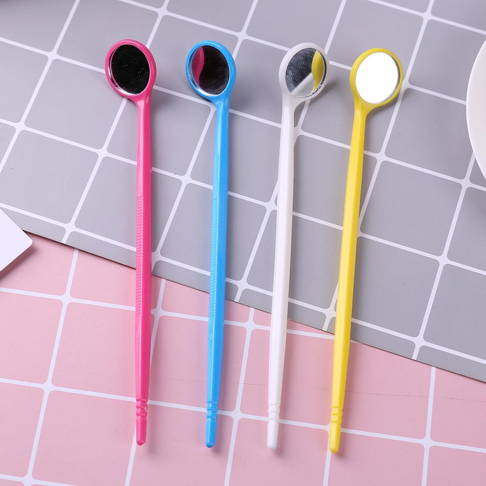 Plastic Dental Mirror Reusable Random Oral Inside Checking Mirrors Dentist Tool Teeth Cleaning Sight Mirrors for Teeth Whitening