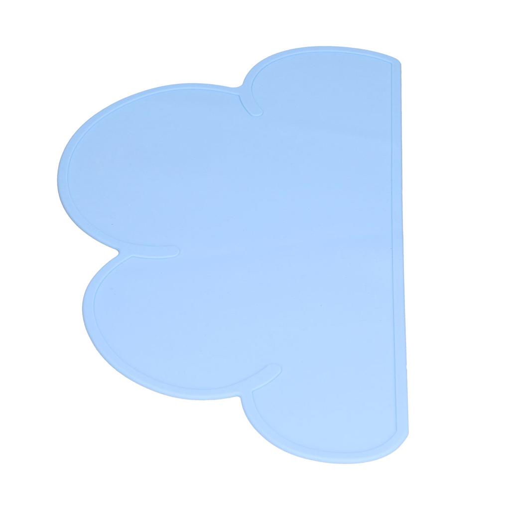 Cloud Shaped Waterproof Placemat NonSlip Silicone Table Mat Kids Table Pad for Home Travel(Sky Blue