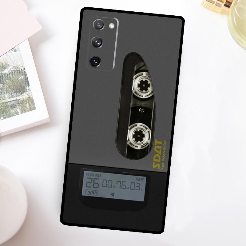 Retro Cassette Tape Funda For Samsung Galaxy S23 Ultra S22 Plus S20 S21 FE S8 S9 S10 Note 10 20 S24 Ultra Case
