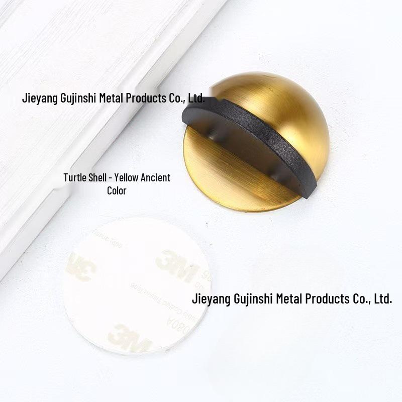 No-Punch Anti-Collision Waterproof Rubber Door Stopper for Glass Doors - Hole-Free Design, Turtle Top
