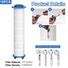 10Pcs Shower Head Water Filter Handheld Bath Shower Sprayer Water Filter PP Cotton For Spiral Shower Head Turbo Shower Head