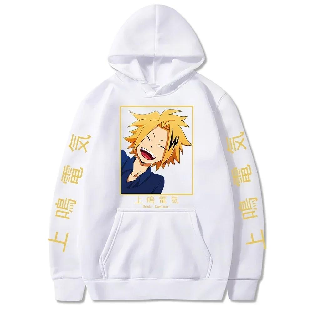Anime My Hero Academia Hoodies Men Long Sleeve Streetwear Kawaii Cartoon Kaminari Denki Boku No Hero Academia Sweatshirts