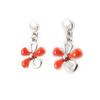 Les Trésors De Lily [J9008] - Designer 'Flora' Orange Earrings