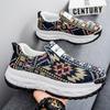 Foreign Trade One-pedal Thick-soled Dad Men's Versatile Printing Heightening Canvas Lazy Shoes Middle-aged and Elderly Lightweight Sports Shoes