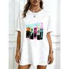 Oversized T Shirt Black Backstreet Boys Pop Art Print For Casual Wear