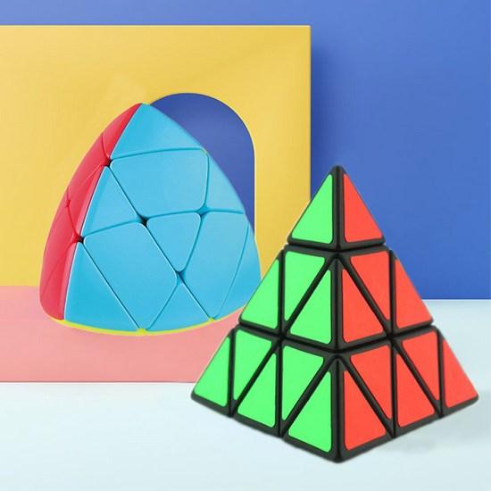 1+1 Pyraminx Cube Set Pyramid Triangle Magic Cube Special Block Expert Triangle Twist Puzzle Block, populære koreanske puslespill