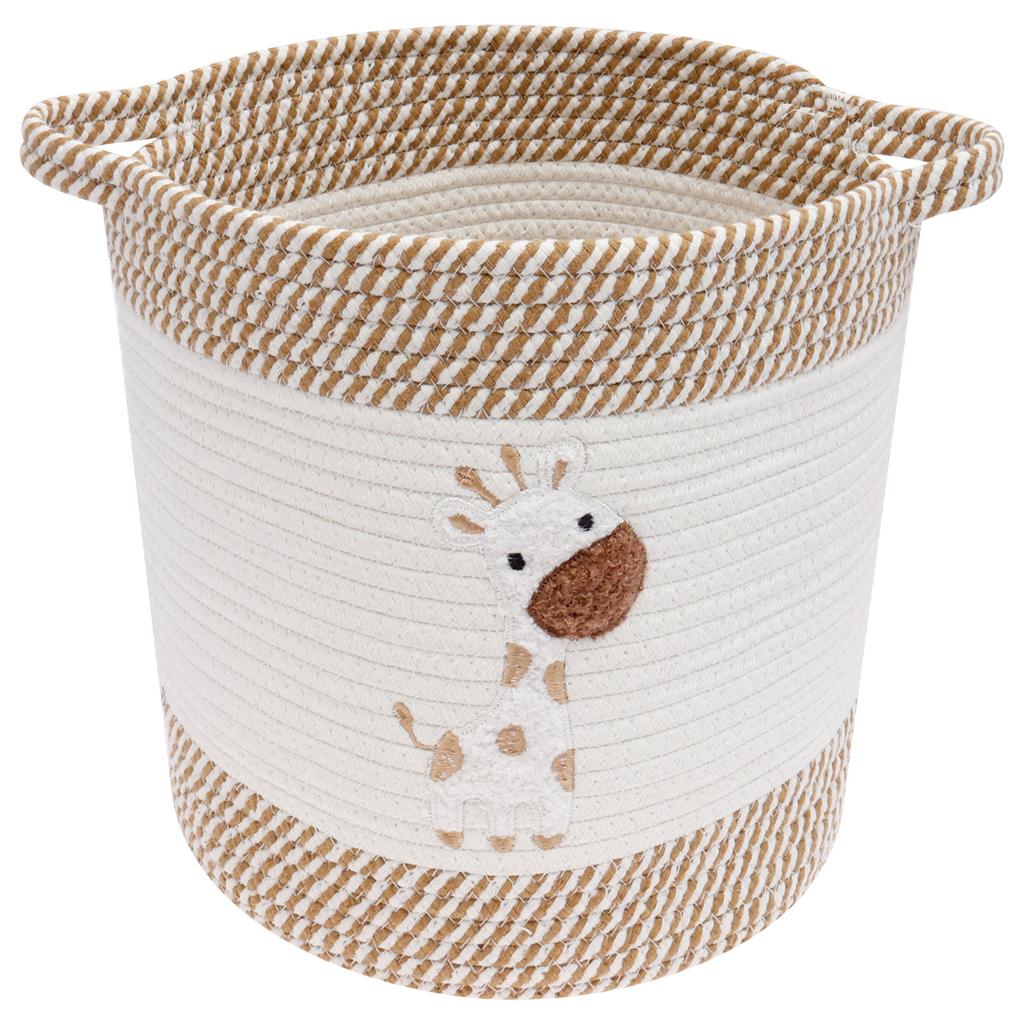 Storage Basket Cotton Corded Rope Multipurpose Sundries Toy Organizer Foldable Household Gift Laundry Basket