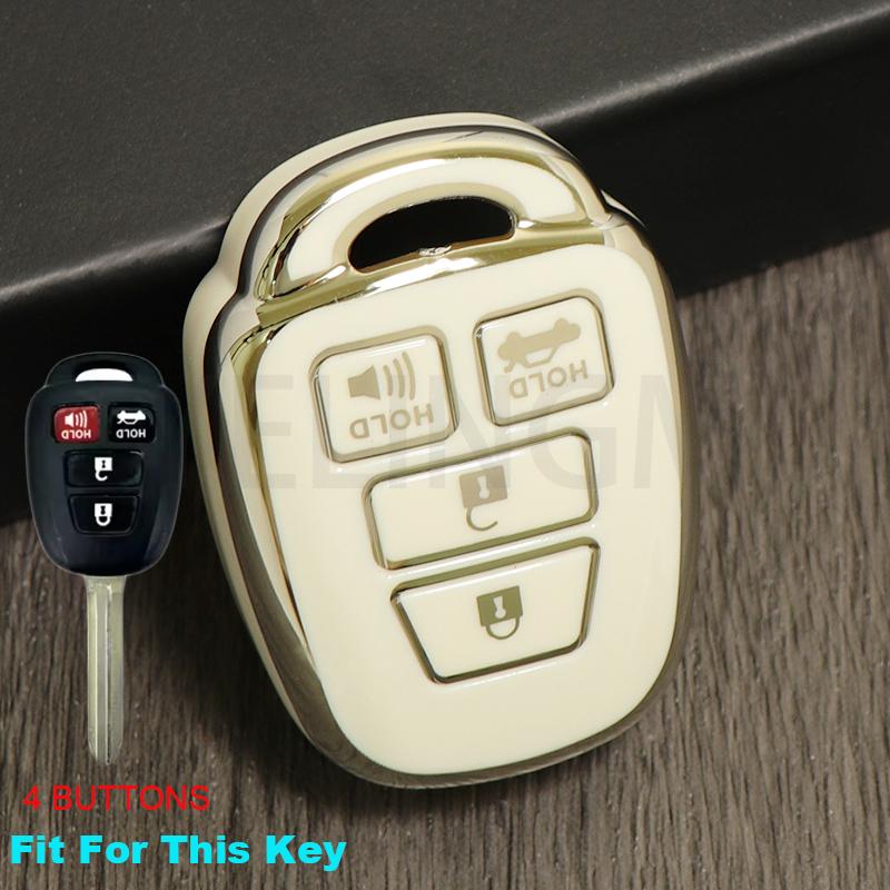 TPU 2/3/4 ButtonsCar Key Cover Case For Toyota Camry Prius Corolla RAV4 Sienna 2014 2015 Shell Fob Protected Holder Accessories