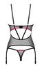 Obsessive - Sexy 2-Piece Set with Garters Novenes XL/2XL