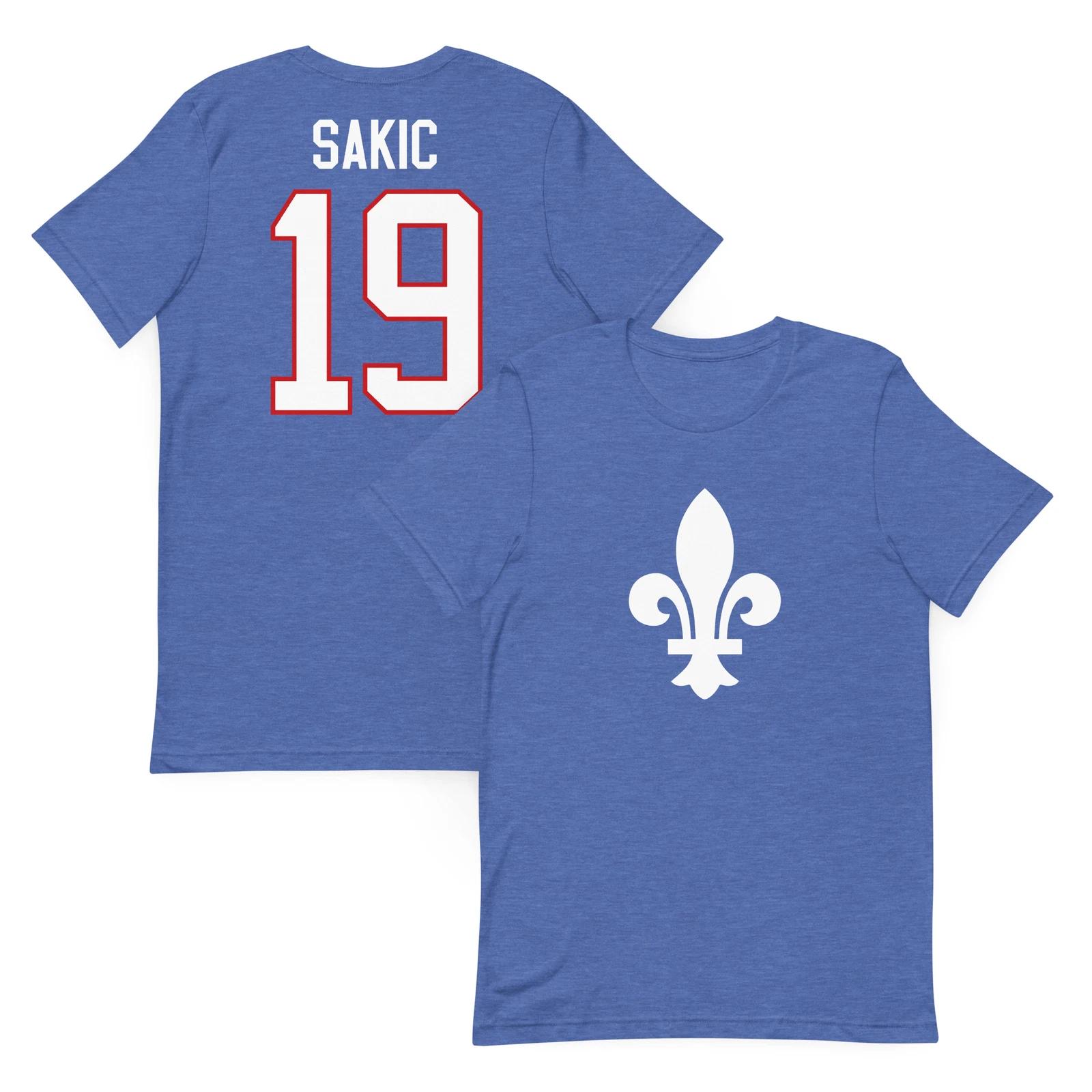 Retro Joe Sakic Quebec Nordiques Alternate Logo Jersey Shirt Throwback Vintage L