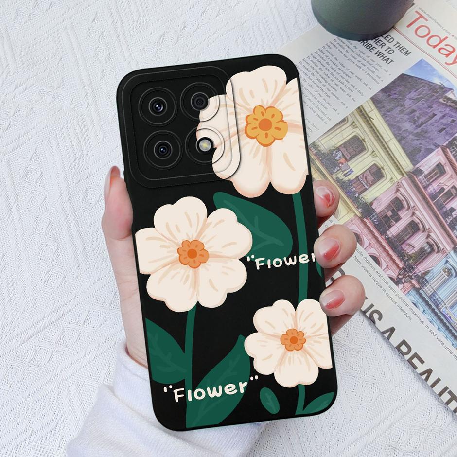 For Honor X8a X8b Cases Cute Dinosaur Leopard Print Liquid Silicone Protective Cover For Honor X8A Honor X8B 6.7 Inches Fundas