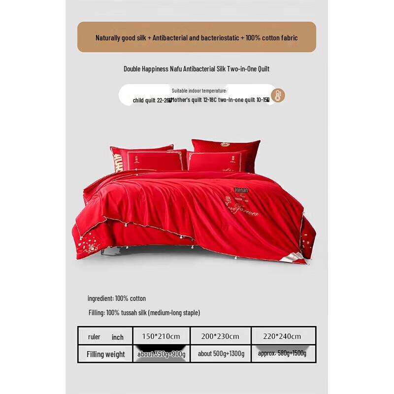 

Mercury Home Textiles Tussah Silk All-Season Wedding Duvet