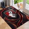 Soft Floor Carpet Bournemouth Football Pattern Area Rug Decorative Mat For Home Room Decoration