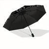 1pc Paisley Cats Auto Open/Close Umbrella with One Touch Button, Compact Folding Canopy, Sturdy 8 Rib Windproof Design   Lightweight  08