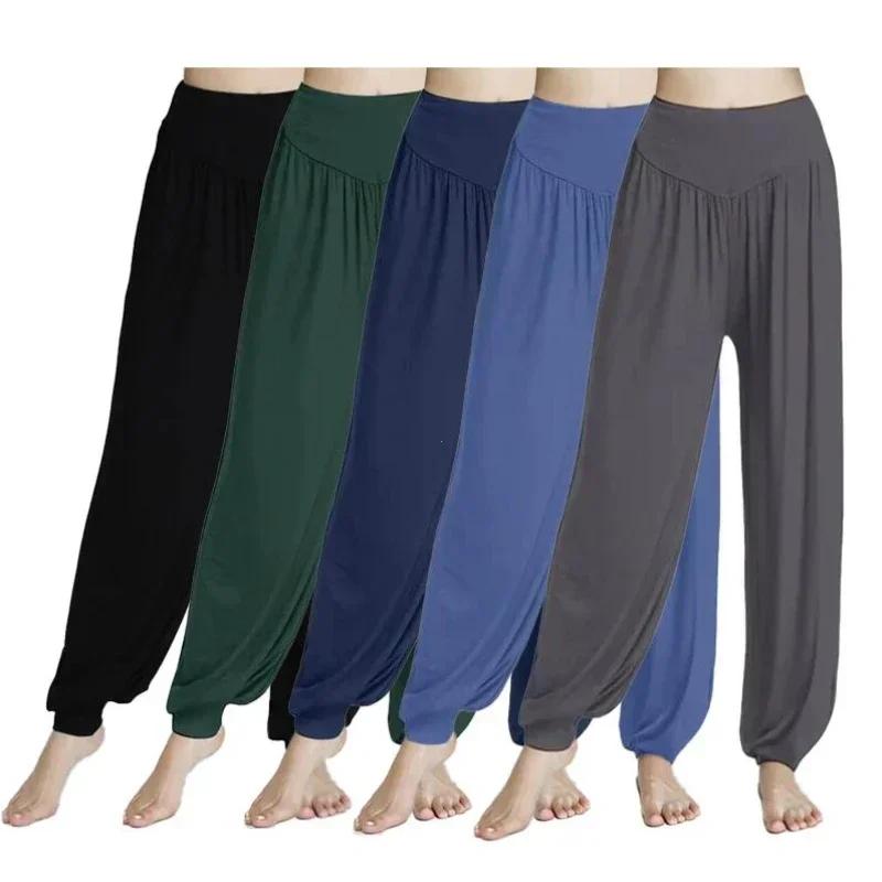 Spring Summer Women's Elastic Loose Casual Cotton Soft Yoga Sports Dance Pants Comfortable and Breathable