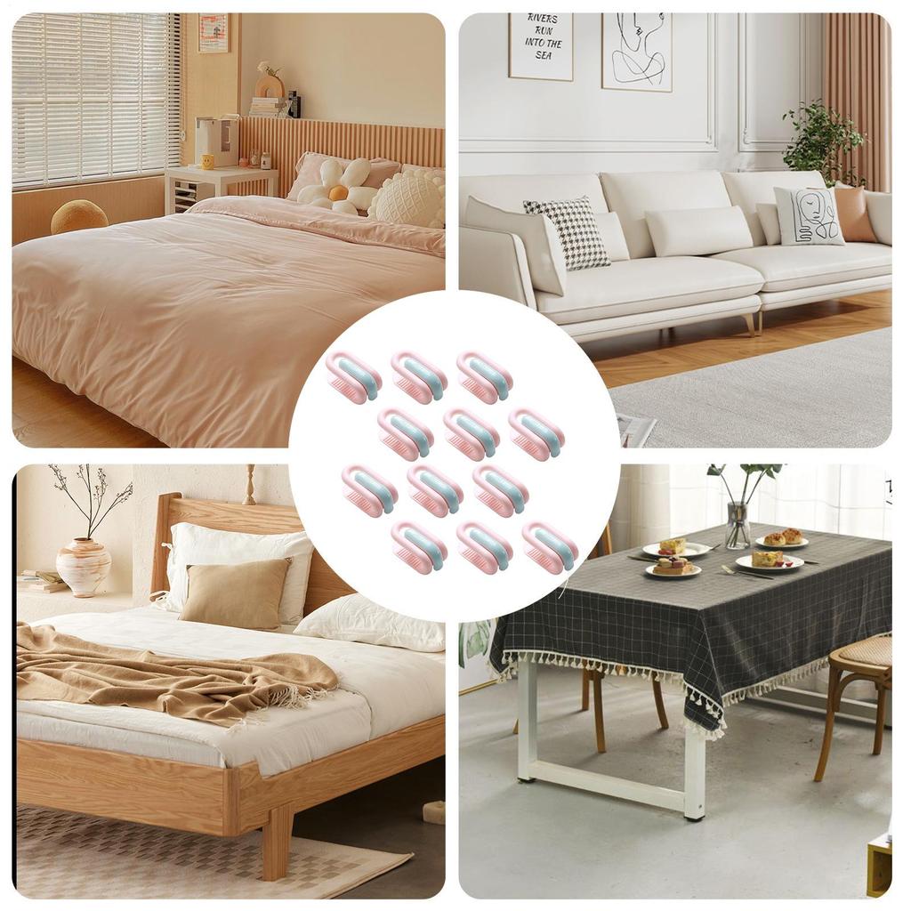 Duvet Comforter Clips No Pins Quilt Fixer Clip 12 Pieces Anti-Movement Bed Quilt Clamps Non-Slip Blanket Fixation Grippers For