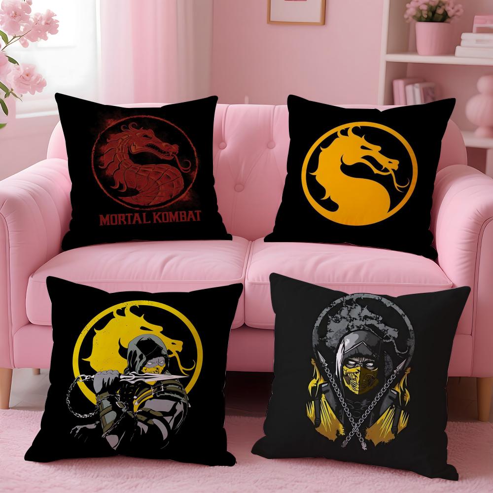 Spiel M-Mortal Kombat Kissenbezug Bequemer Wende-Kissenbezug Ideal für Auto Sofa Schlafzimmer & Mehr
