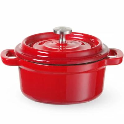 Enameled Cast Iron Pot 027 L Red Hendi 626856