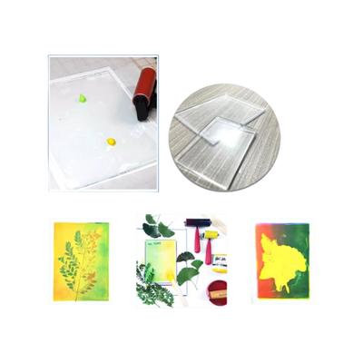 Transparent Gel Printing Plate Silicone Gel Press Monoprinting Gel Plate Reusable Gel Arts Clear Plate Scrapbooking Arts