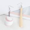 New Punk Cool Sport Bowling Balls Dangle Earrings Funny Resin Tennis Ball Drop Earring For Women Fashion Jewelry Sport Party