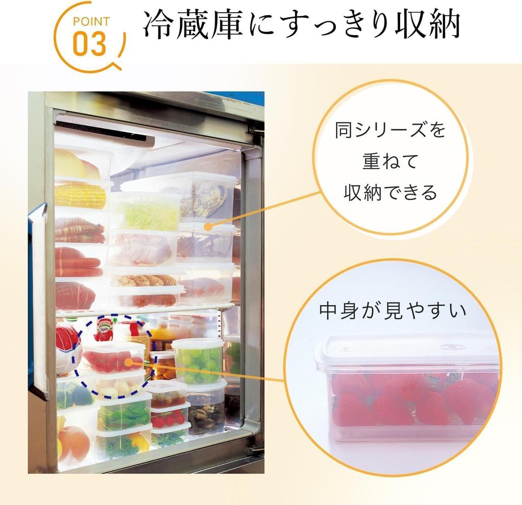 Iwasaki Kogyo Lustroware Jumbo Keeper Tupperware S of Airtight Freezer Made in Japan 3.1L (Set 2) Container, Safe, Transparent, Plastic, B-385 N,