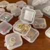 10/20 Only Mini Transparent Jewelry Organizer, Transparent Square Jewelry Box for Necklace Earring Ring Nose Nail