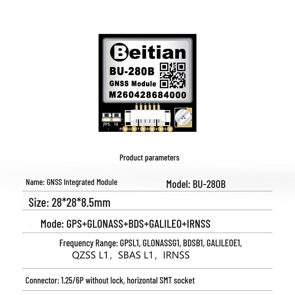 Beitian GPS Antenna with Integrated Beidou-3 TTL Microstrip Flash BD-220ZF