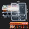 Deshangyuan Disposable Transparent Plastic Meal Prep Containers with Lids